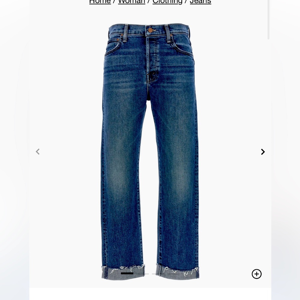 Mother the scrapper cuff ankle fray denim jeans 29